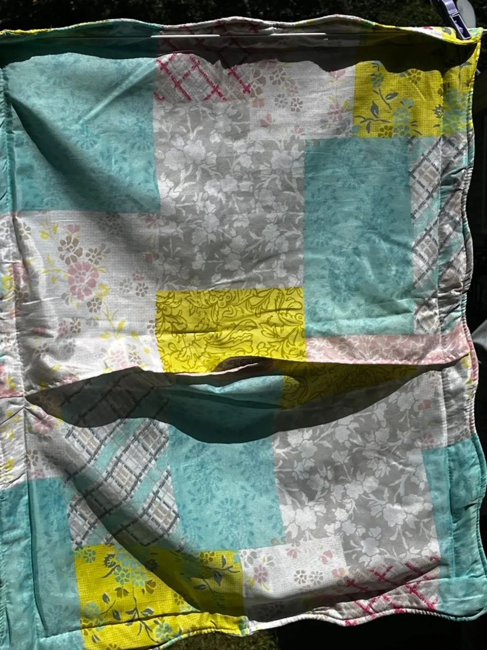 Queen patchwork quilt coverlet Cottagecore